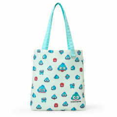 Japan Sanrio Original Tote Bag - Hangyodon : Hangyodon & Bad Badtz-Maru Funny Face