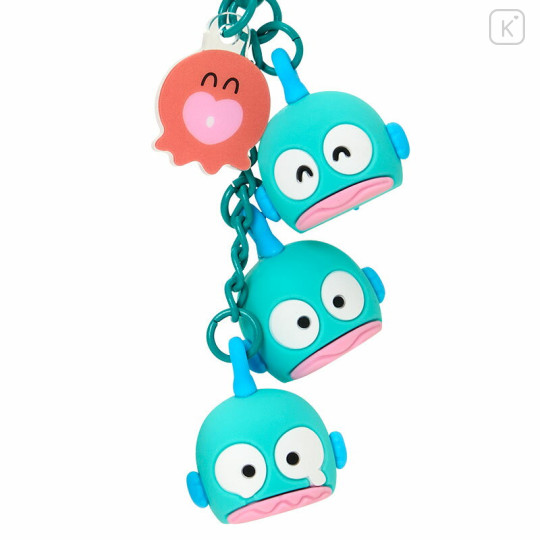 Japan Sanrio Original Keychain - Hangyodon : Hangyodon & Bad Badtz-Maru Funny Face - 2