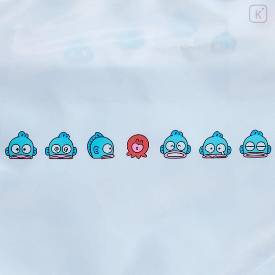 Japan Sanrio Original Gym Sack Knapsack Drawstring Backpack - Hangyodon : Hangyodon & Bad Badtz-Maru Funny Face - 4