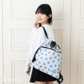 Japan Sanrio Original Gym Sack Knapsack Drawstring Backpack - Hangyodon : Hangyodon & Bad Badtz-Maru Funny Face - 6