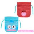 Japan Sanrio Original Pouch & Drawstring Bag - Hangyodon : Hangyodon & Bad Badtz-Maru Funny Face - 3
