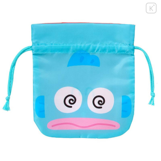 Japan Sanrio Original Pouch & Drawstring Bag - Hangyodon : Hangyodon & Bad Badtz-Maru Funny Face - 4