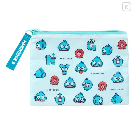 Japan Sanrio Original Pouch & Drawstring Bag - Hangyodon : Hangyodon & Bad Badtz-Maru Funny Face - 6