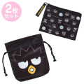 Japan Sanrio Original Pouch & Drawstring Bag - Badtz-maru : Hangyodon & Bad Badtz-Maru Funny Face - 1