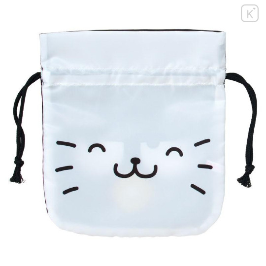 Japan Sanrio Original Pouch & Drawstring Bag - Badtz-maru : Hangyodon & Bad Badtz-Maru Funny Face - 5