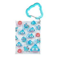 Japan Sanrio Original Clear Multi Case With Carabiner - Hangyodon : Hangyodon & Bad Badtz-Maru Funny Face