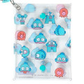 Japan Sanrio Original Clear Multi Case With Carabiner - Hangyodon : Hangyodon & Bad Badtz-Maru Funny Face - 4