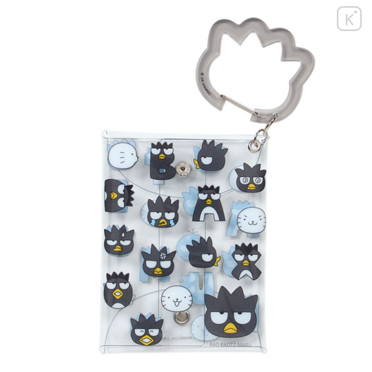 Japan Sanrio Original Clear Multi Case With Carabiner - Badtz-maru : Hangyodon & Bad Badtz-Maru Funny Face - 1