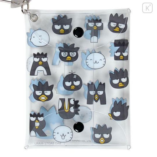 Japan Sanrio Original Clear Multi Case With Carabiner - Badtz-maru : Hangyodon & Bad Badtz-Maru Funny Face - 4