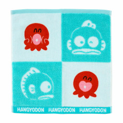 Japan Sanrio Original Hand Towel - Hangyodon : Hangyodon & Bad Badtz-Maru Funny Face