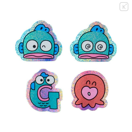 Japan Sanrio Original Sticker Set - Hangyodon : Hangyodon & Bad Badtz-Maru Funny Face - 5