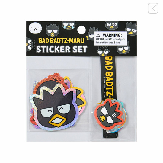 Japan Sanrio Original Sticker Set - Badtz-maru : Hangyodon & Bad Badtz-Maru Funny Face - 1