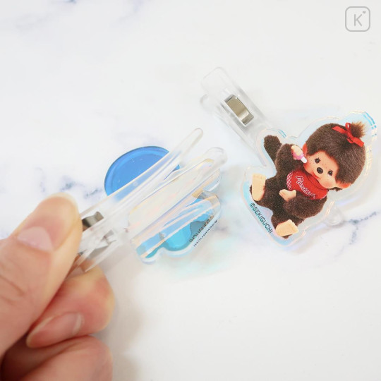 Japan Monchhichi Acrylic Hair Clip Set - Sitting Aurora - 2