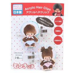 Japan Monchhichi Acrylic Hair Clip Set - Baby Aurora