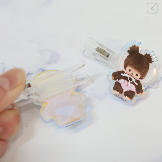 Japan Monchhichi Acrylic Hair Clip Set - Baby Aurora - 2