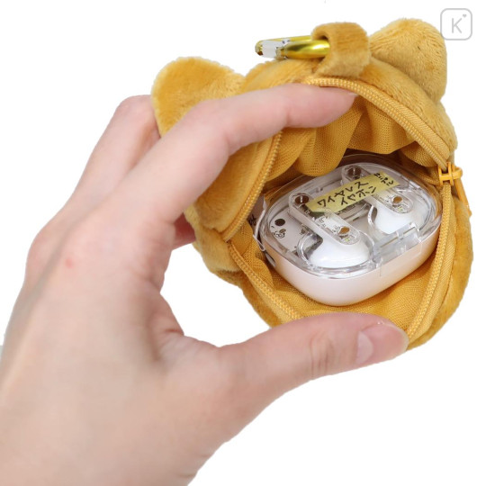 Japan Sanrio Mini Pouch with Carabiner - Hello Kitty : Cap Style Tan Sunglasses - 3