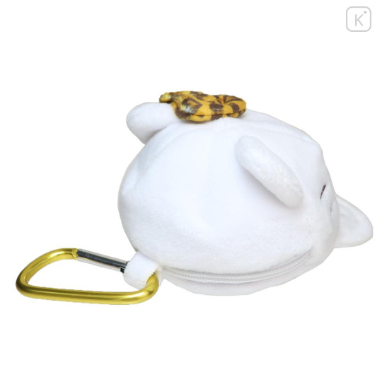 Japan Sanrio Mini Pouch with Carabiner - Hello Kitty : Cap Style Leopard - 2