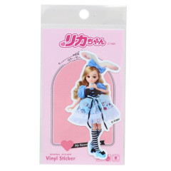 Japan Licca Die-cut Vinyl Sticker - Alice Wonderland Bunny Outfit