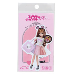 Japan Licca Die-cut Vinyl Sticker - Lovely Idol Pink Outfit