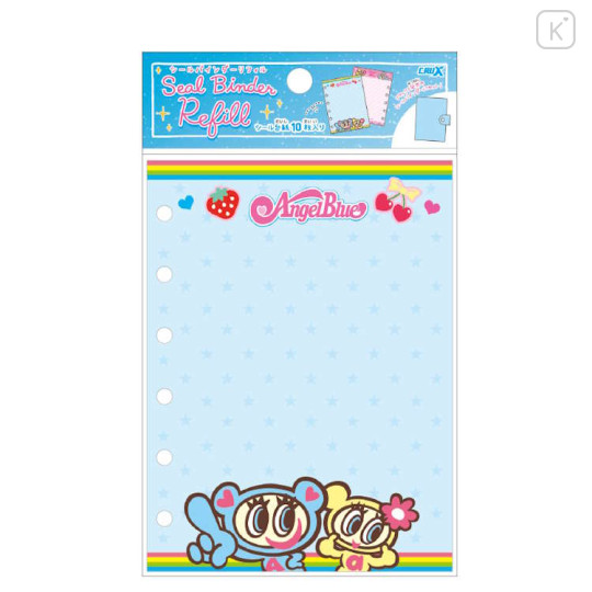 Japan Angel Blue 6 Hole Sticker Binder Refill - Smile - 1