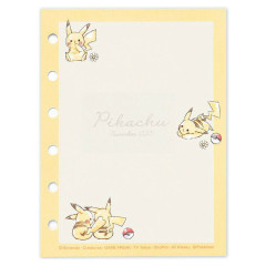 Japan Pokemon 6 Hole Sticker Binder Refill - Pikachu : number025
