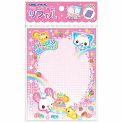 Japan Kamio 6 Hole Sticker Binder Refill - Happy March Cat & Rabbit : Heisei Retro