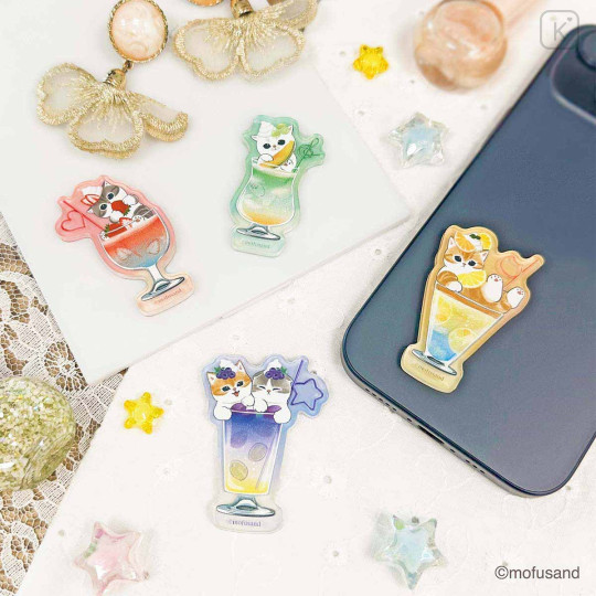 Japan Mofusand Acrylic Sticker - Cat Colorful Soda Blueberry - 2