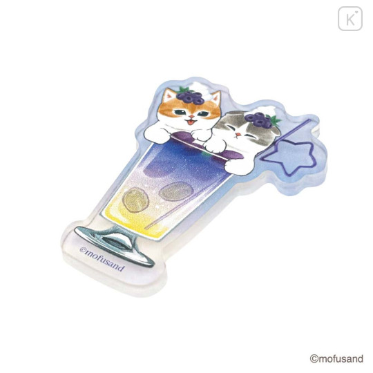 Japan Mofusand Acrylic Sticker - Cat Colorful Soda Blueberry - 4