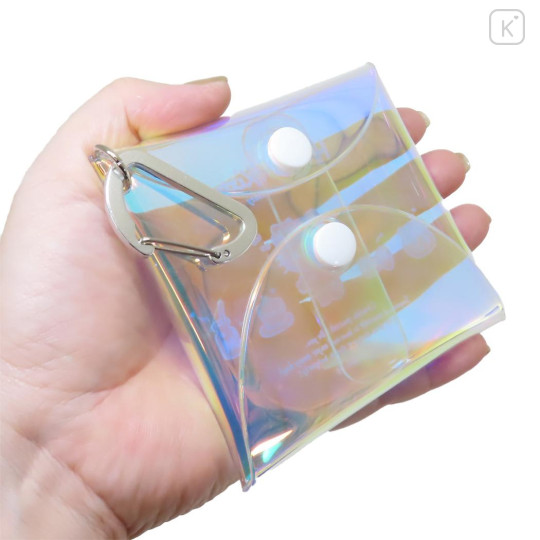 Japan Sanrio Clear Multi Case With Carabiner - Hello Kitty : 50th Anniversary Aurora Glossy Fav - 2