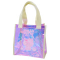 Japan Sanrio Mini Tote Bag - Hello Kitty : 50th Anniversary Aurora Glossy Purple - 1