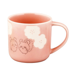 Japan Chiikawa Porcelain Mug - Furuhonya Kani-chan & Momonga : Happy Blossom