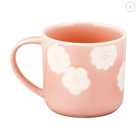 Japan Chiikawa Porcelain Mug - Furuhonya Kani-chan & Momonga : Happy Blossom - 5