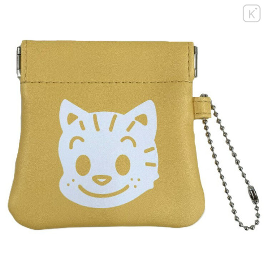 Japan Osamu Goods Mini Squeeze Pinch Pouch - Cat Face - 1
