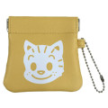 Japan Osamu Goods Mini Squeeze Pinch Pouch - Cat Face - 1