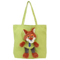 Japan Disney Tote Bag - Zootopia : Nick Wilde Plush Moscot Green - 1