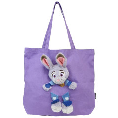 Japan Disney Tote Bag - Zootopia : Judy Hopps Plush Moscot Purple