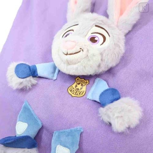 Japan Disney Tote Bag - Zootopia : Judy Hopps Plush Moscot Purple - 4