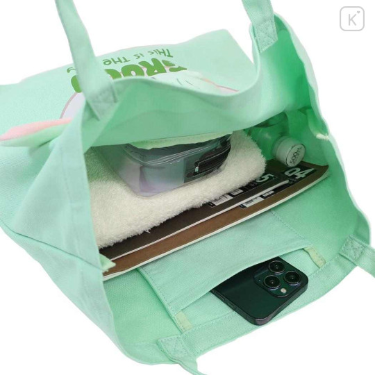Japan Star Wars Tote Bag - Grogu Plush Moscot Mint - 3