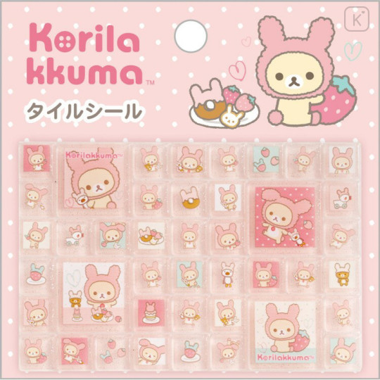 Japan San-x Original Tile Stickers - Korilakkuma : Lots of Korilakkuma Rabbit - 1