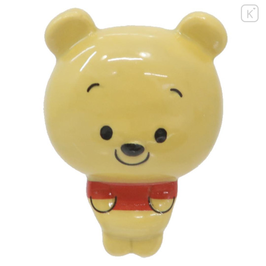 Japan Disney Porcelain Chopstick Rest - Winnie the Pooh : Big Head Smile - 1