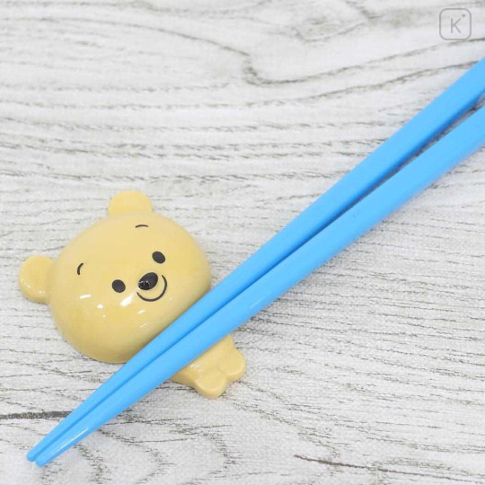 Japan Disney Porcelain Chopstick Rest - Winnie the Pooh : Big Head Smile - 2