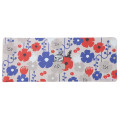 Japan Moomin Wipeable PVC Kitchen Mat - Little My : Nordic Flower Blue Red Grey - 1