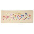 Japan Disney Wipeable PVC Kitchen Mat - Piglet & Pooh : Flower Light Orange - 1