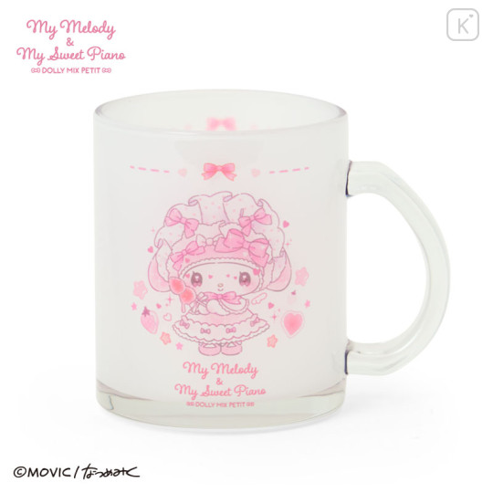 Japan Sanrio Glass Mug - My Melody & My Sweet Piano : Dolly Mix Petit - 1