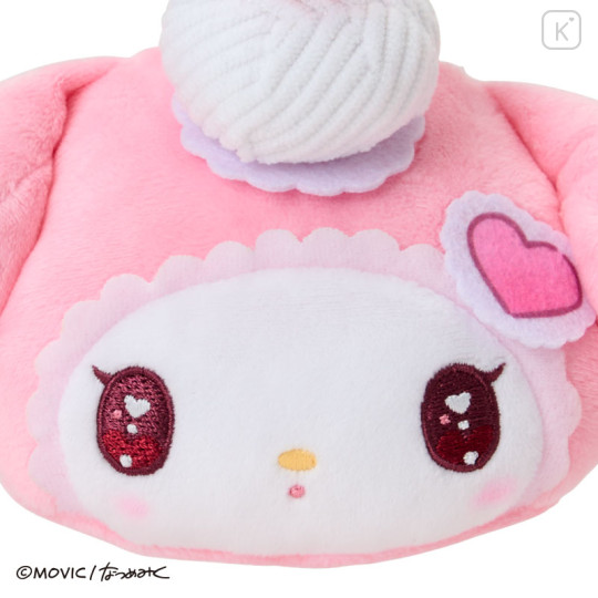 Japan Sanrio Face-shaped Pouch with Carabiner - My Melody : Dolly Mix Petit - 2