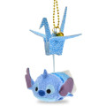 Japan Disney Store Tsum Tsum Plush Keychain - Stitch : Paper Origami Crane Style - 1