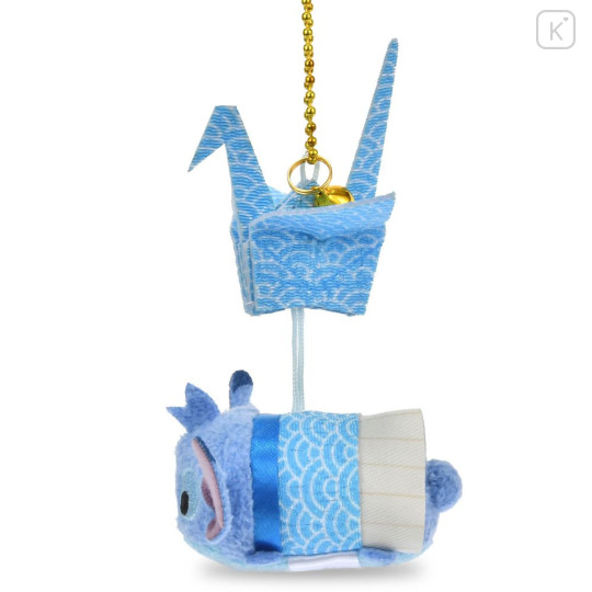 Japan Disney Store Tsum Tsum Plush Keychain - Stitch : Paper Origami Crane Style - 3