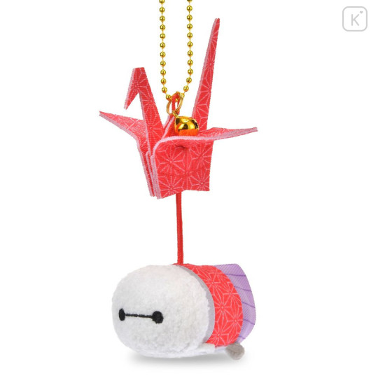 Japan Disney Store Tsum Tsum Plush Keychain - Baymax : Paper Origami Crane Style - 1