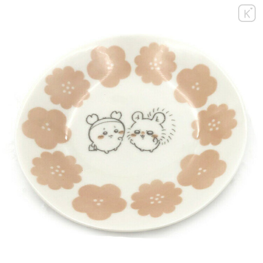 Japan Chiikawa Small Plate - Furuhonya Kani-chan & Momonga : Happy Blossom - 1