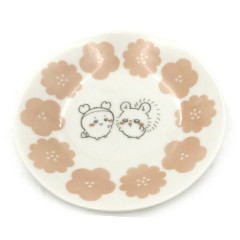 Japan Chiikawa Small Plate - Furuhonya Kani-chan & Momonga : Happy Blossom